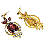 Golden Peacock Floral Shaped Earring