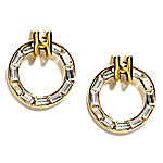 Gold Plated Round Shaped Studded Earrings