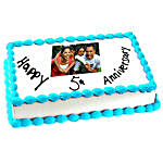 5th Anniversary Photo Cake Eggless 1kg by FNP