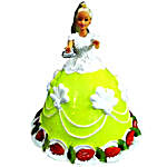 The Lovely Barbie Cake Eggless 2kg by FNP