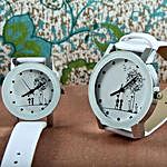 White Couple Watch Set