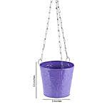 Purple Hanging Bucket Planter