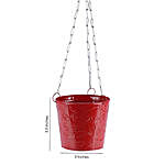 Red Hanging Bucket Planter
