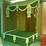 Green Floral Bed Decoration