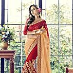 Red Embroidered Saree for Parties