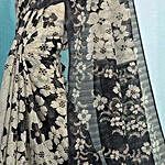 Beige Blended Cotton Floral Printed Saree
