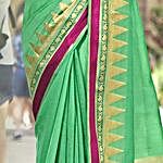 Green Art Silk Woven Festive Saree