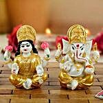 Golden Lakshmi Ganesha Pair
