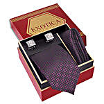 Formal Black N Purple Tie Set