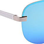 Blue Aviator Unisex Mirrored Sunglasses