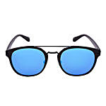 Blue Wayfarer Mirrored Unisex Sunglasses