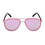 Pink Aviator Mirrored Women Sunglasses