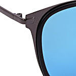 Wayfarer Mirrored Unisex Sunglasses Blue