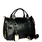Studded Bottom Black Handbag