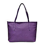 Woven Style Purple Shoulder Bag