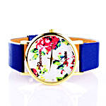 Blue Floral Watch For Women