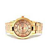 Classic rose gold Metallic Watch For Women