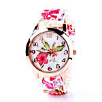 Floral Silicone Watch For Women
