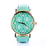 Printed Mint Watch For Women