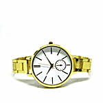 Sleek Metallic Gold Watch For Women