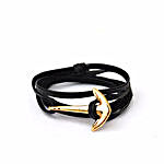 Black Anchor Loop Bracelet