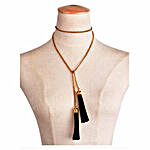 Black Tassel Pendant Necklace