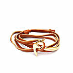 Brown Anchor Wrap Bracelet