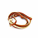 Brown Anchor Wrap Bracelet