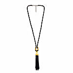 Knot and Fall Black Necklace