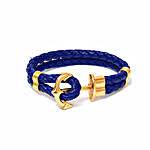 Navy Anchor Braided Bracelet