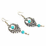 Turquoise Bead Drop Earrings