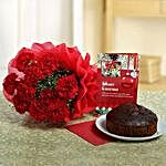 Carnations N Plum Cake