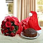 Plum Cake N Red Roses Bouquet