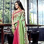 Special Pink Faux Georgette Saree