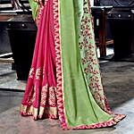 Special Pink Faux Georgette Saree