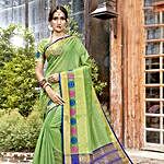 Light Green Banarasi Silk Saree