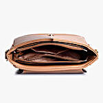 Lino Perros Leatherette Beige Sling Bag