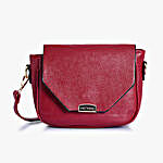 Lino Perros Leatherette Red Sling Bag