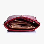 Lino Perros Leatherette Red Sling Bag
