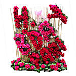Red & Pink Roses Personalised Arrangement