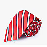 Lino Perros Striped Red Tie N Cufflinks Set
