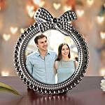 Personalized Silver Bow Photo Frame