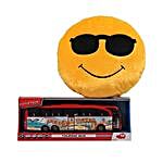 Touring Bus with Cool Dude Smiley