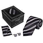 Black Striped Tie Set
