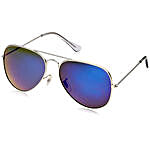 MTV Roadies Blue Mirrored Unisex Aviator Sunglasses