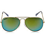 MTV Roadies Green Mirrored Unisex Aviator Sunglasses