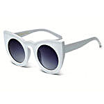 Prishie White Cat Eye Sunglasses For Female