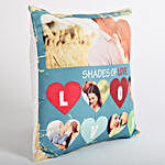 Personalised Blue Love Cushion