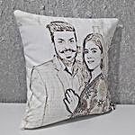Personalised Couple Sketch Cushion