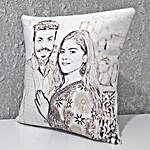 Personalised Couple Sketch Cushion